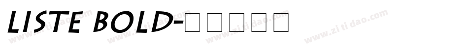 Liste Bold字体转换